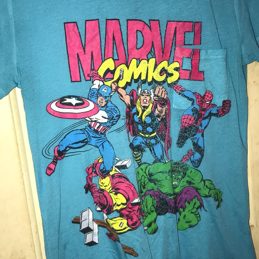 blue marvel shirt